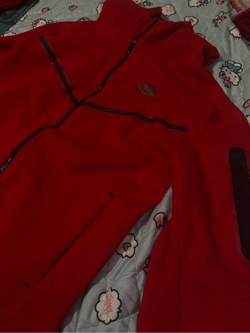 Nike Red Zip-Up Hoodie Jacket